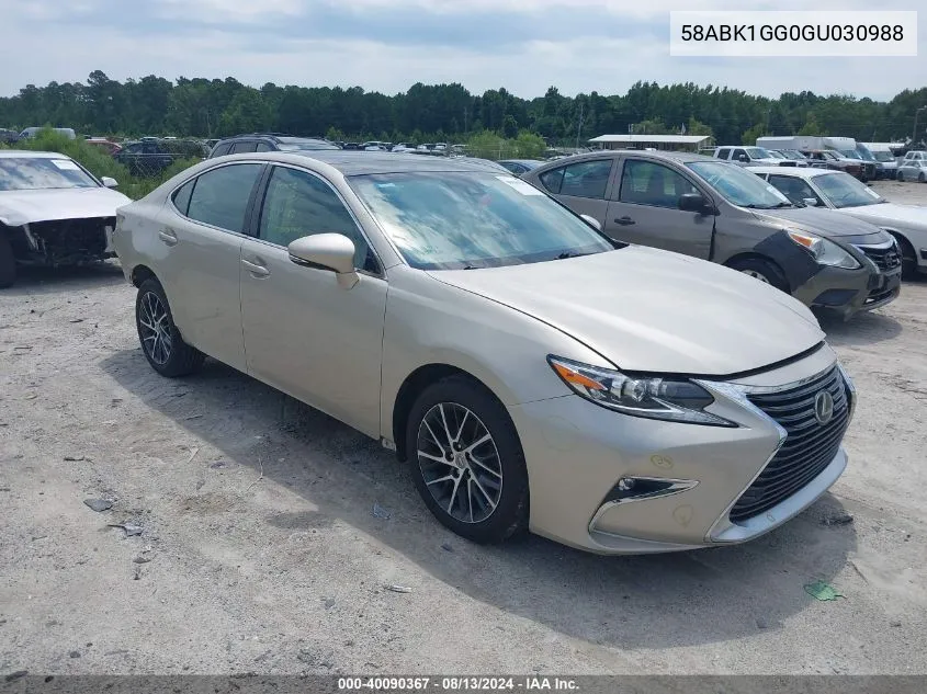 58ABK1GG0GU030988 2016 Lexus Es 350