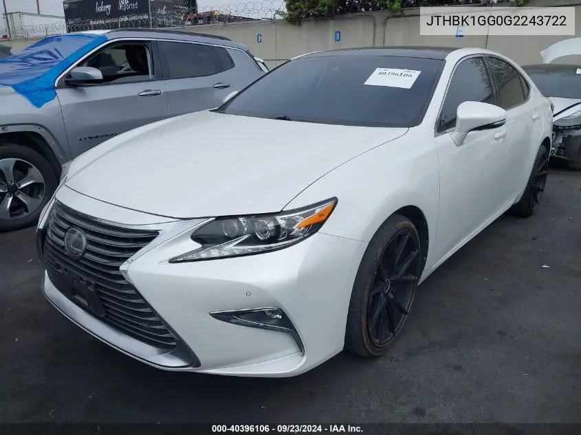 JTHBK1GG0G2243722 2016 Lexus Es 350