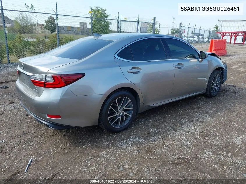 58ABK1GG6GU026461 2016 Lexus Es 350