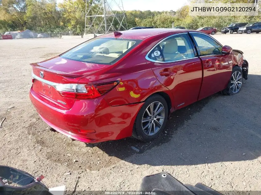 JTHBW1GG9G2120294 2016 Lexus Es 300H