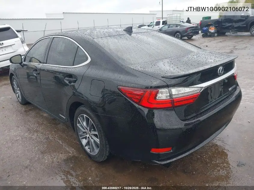 JTHBW1GG9G2106072 2016 Lexus Es 300H