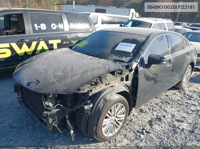 58ABK1GG2GU022181 2016 Lexus Es 350