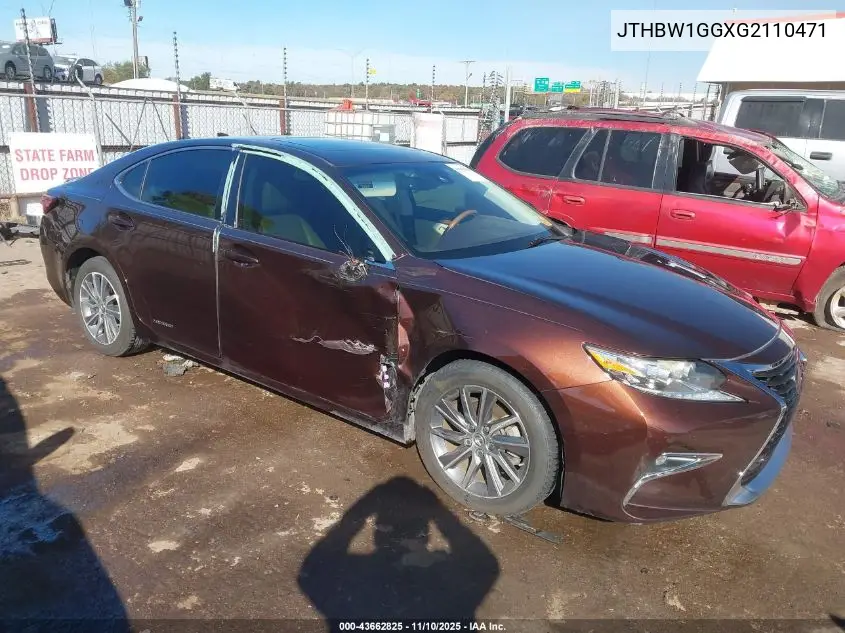JTHBW1GGXG2110471 2016 Lexus Es 300H
