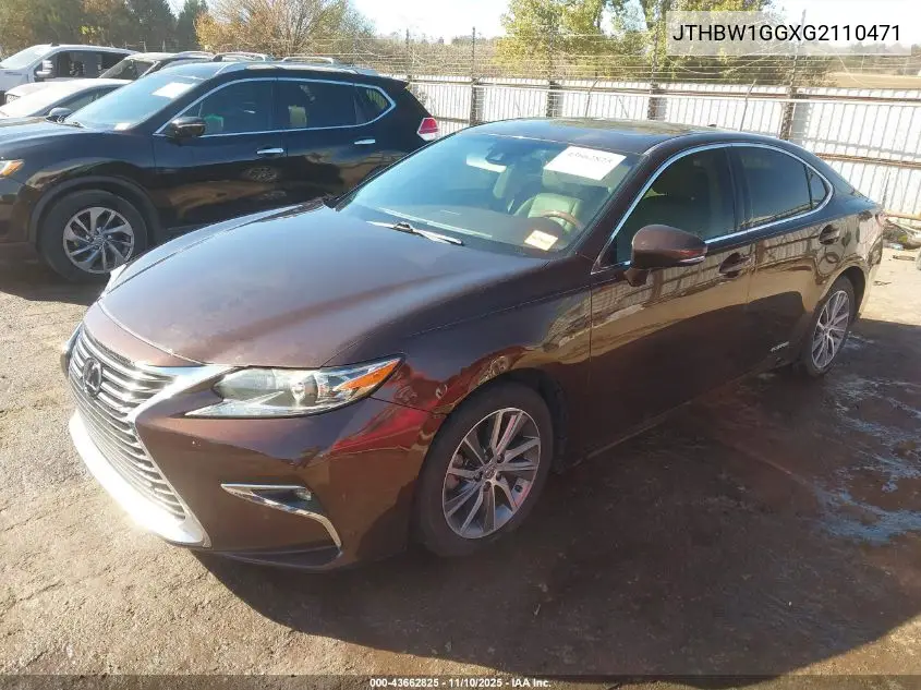JTHBW1GGXG2110471 2016 Lexus Es 300H