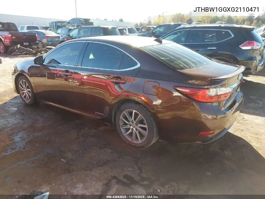 JTHBW1GGXG2110471 2016 Lexus Es 300H