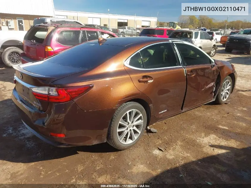 JTHBW1GGXG2110471 2016 Lexus Es 300H