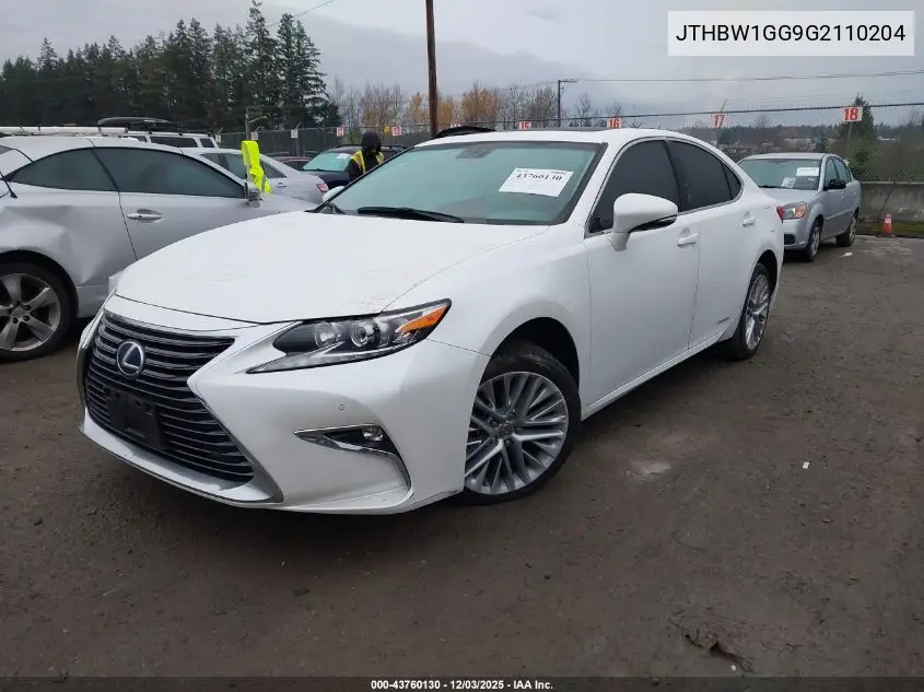 JTHBW1GG9G2110204 2016 Lexus Es 300H