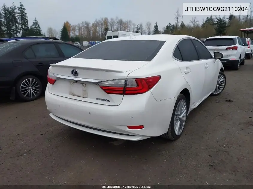 JTHBW1GG9G2110204 2016 Lexus Es 300H