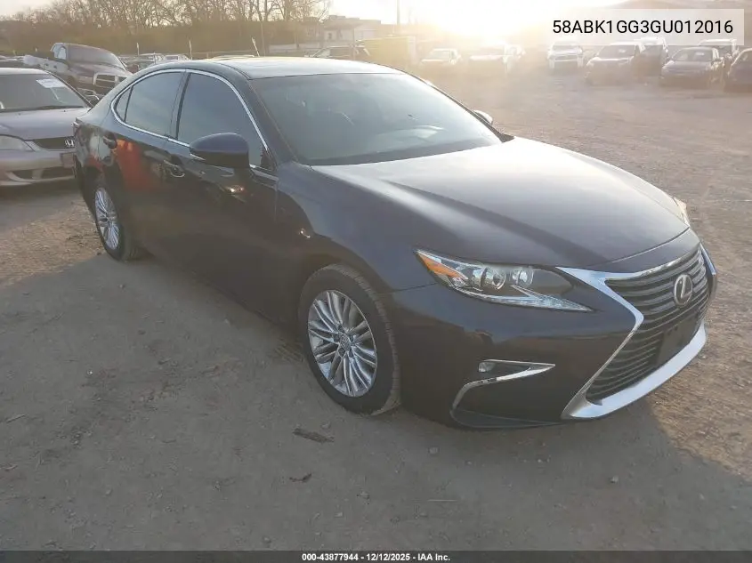 58ABK1GG3GU012016 2016 Lexus Es 350