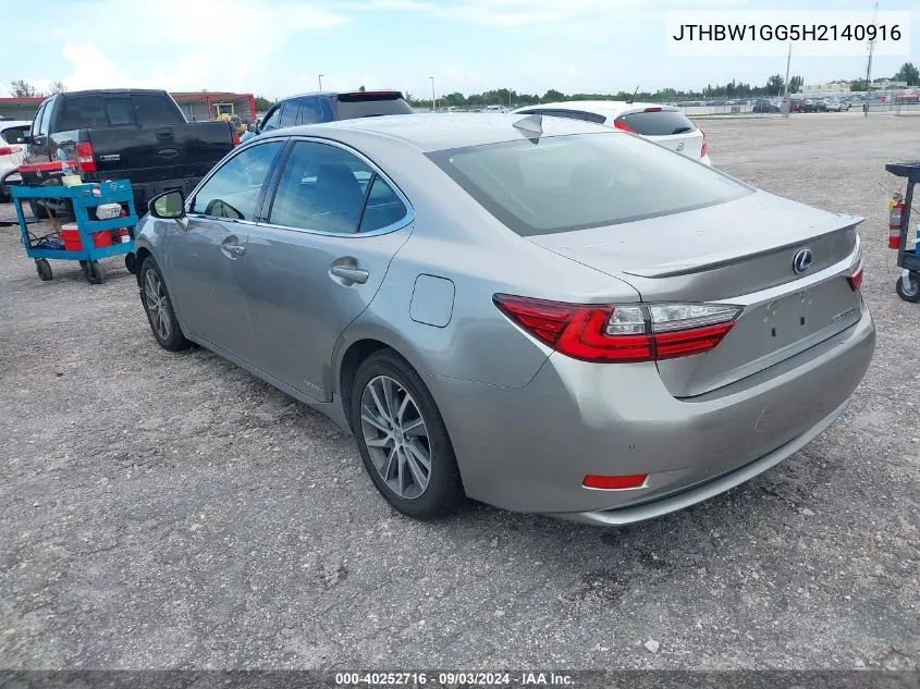 JTHBW1GG5H2140916 2017 Lexus Es 300H