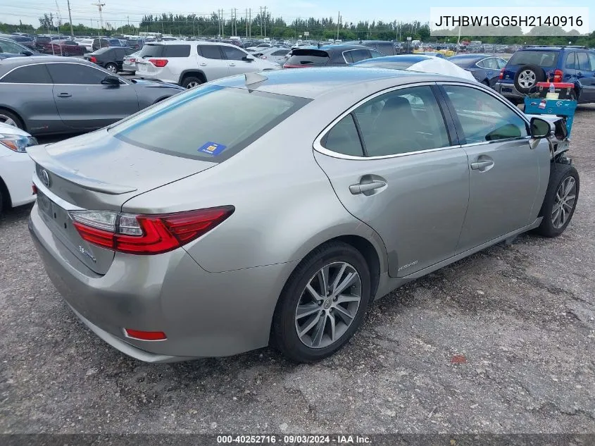 JTHBW1GG5H2140916 2017 Lexus Es 300H