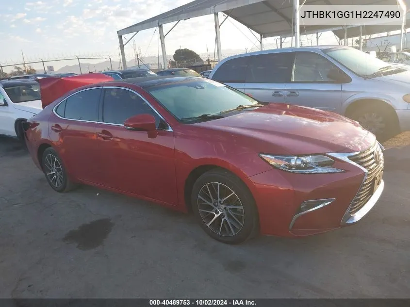 JTHBK1GG1H2247490 2017 Lexus Es 350