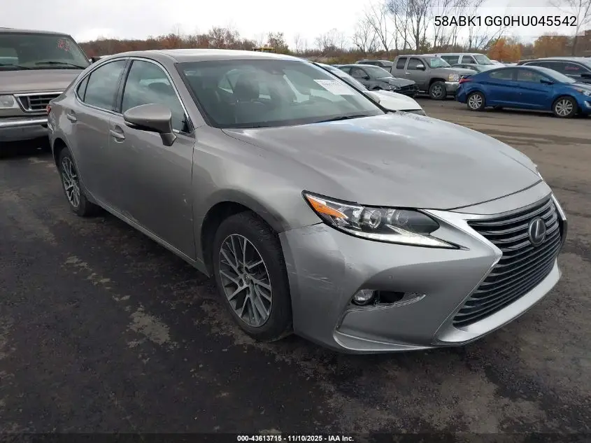58ABK1GG0HU045542 2017 Lexus Es 350