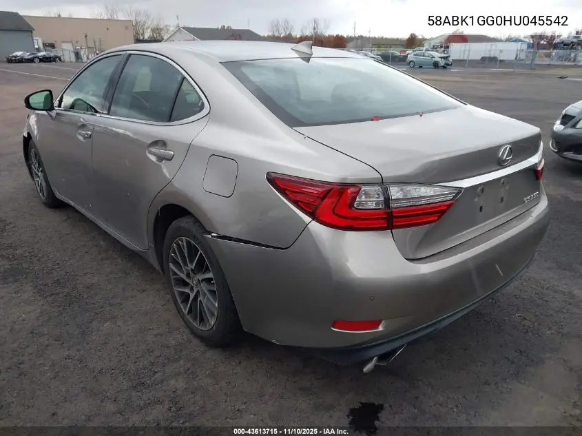 58ABK1GG0HU045542 2017 Lexus Es 350