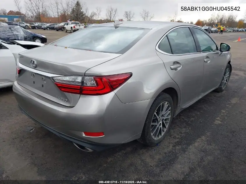 58ABK1GG0HU045542 2017 Lexus Es 350