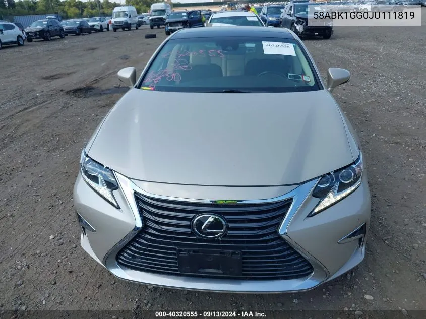 58ABK1GG0JU111819 2018 Lexus Es 350