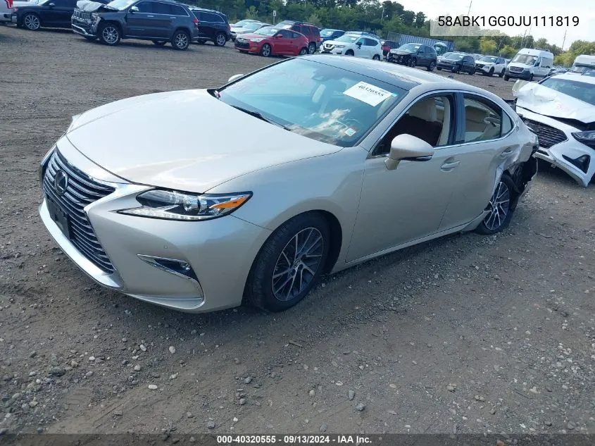 58ABK1GG0JU111819 2018 Lexus Es 350