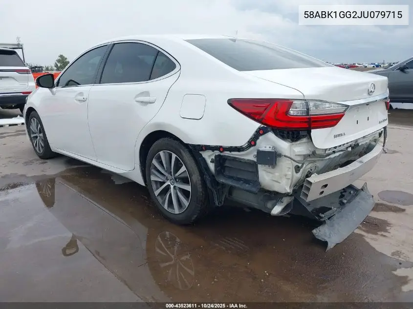 58ABK1GG2JU079715 2018 Lexus Es 350
