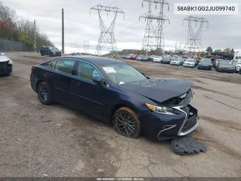 58ABK1GG2JU099740 2018 Lexus Es 350