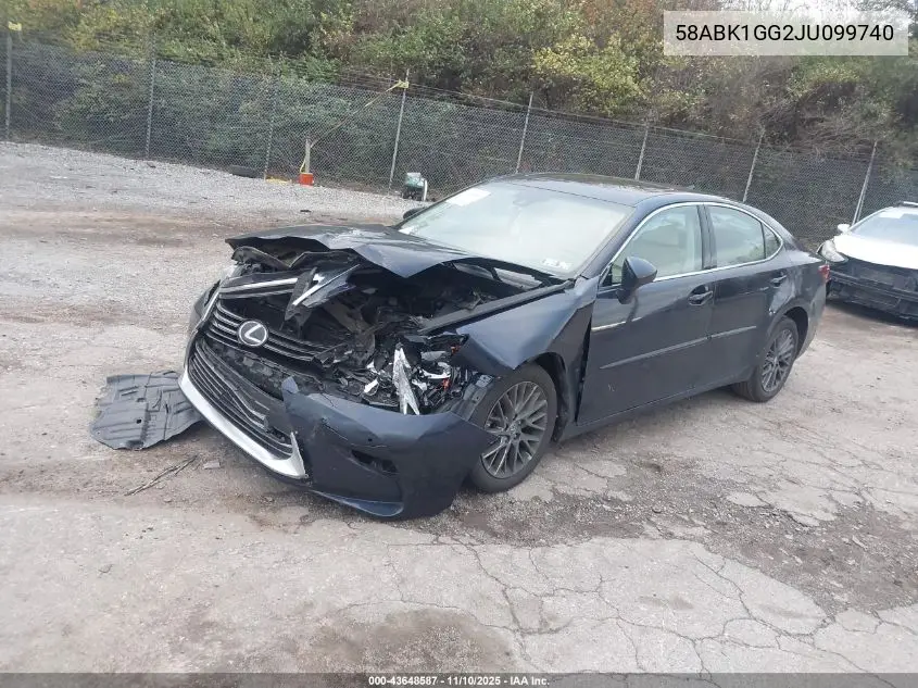 58ABK1GG2JU099740 2018 Lexus Es 350