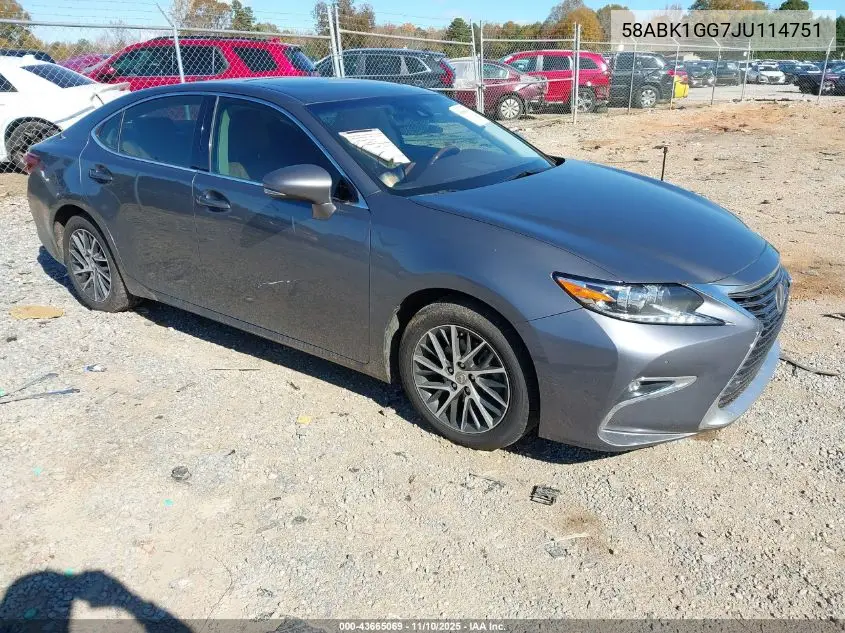 58ABK1GG7JU114751 2018 Lexus Es 350