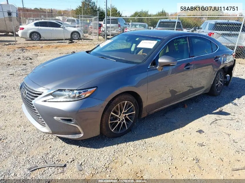 58ABK1GG7JU114751 2018 Lexus Es 350