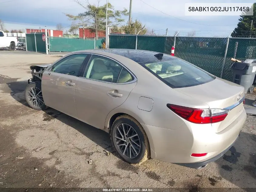 58ABK1GG2JU117458 2018 Lexus Es 350