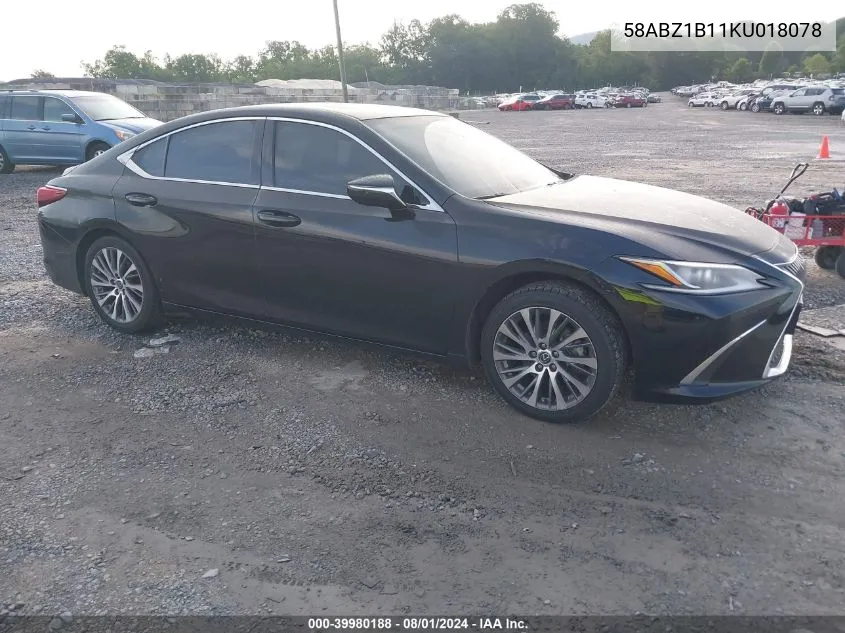 58ABZ1B11KU018078 2019 Lexus Es 350