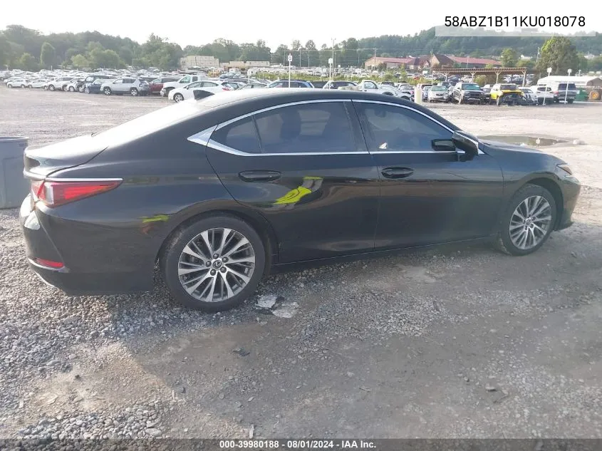 58ABZ1B11KU018078 2019 Lexus Es 350