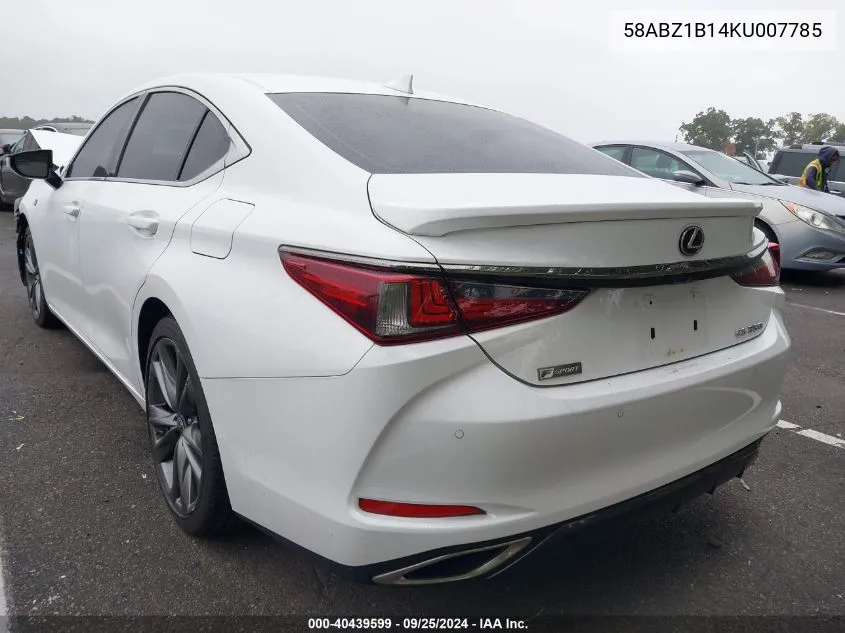 58ABZ1B14KU007785 2019 Lexus Es 350 F Sport