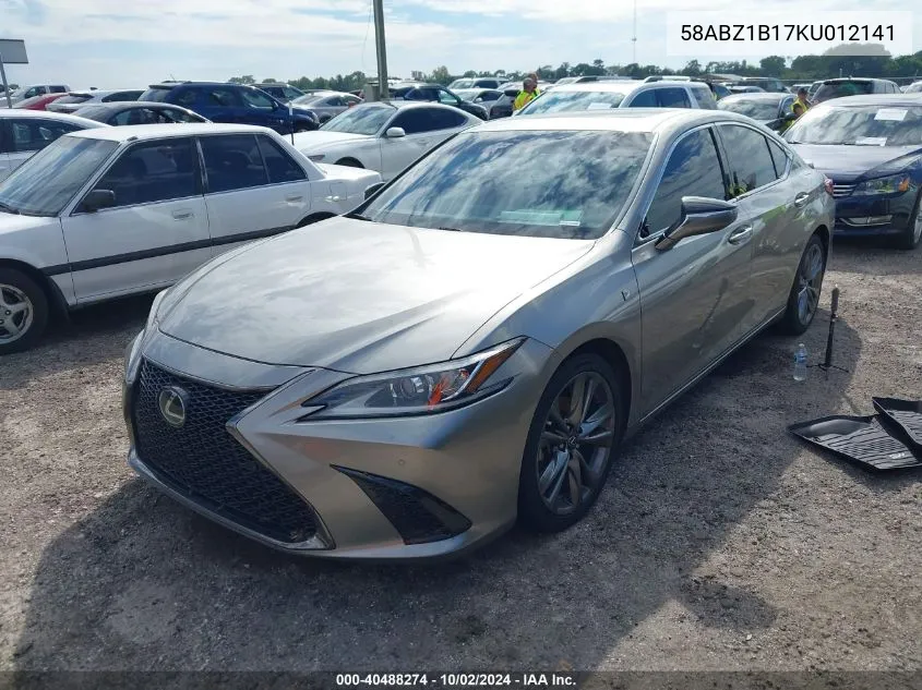 58ABZ1B17KU012141 2019 Lexus Es 350 F Sport