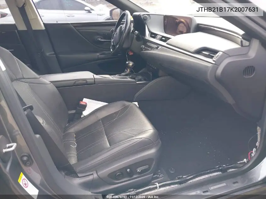 JTHB21B17K2007631 2019 Lexus Es 300H Luxury