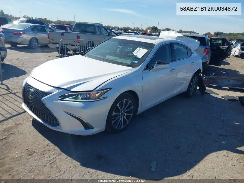 58ABZ1B12KU034872 2019 Lexus Es 350