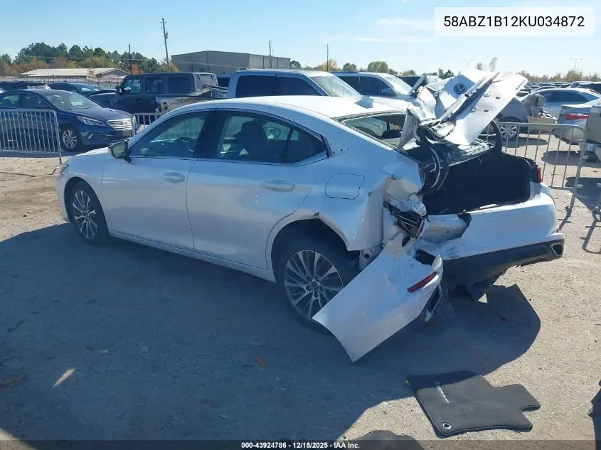 58ABZ1B12KU034872 2019 Lexus Es 350