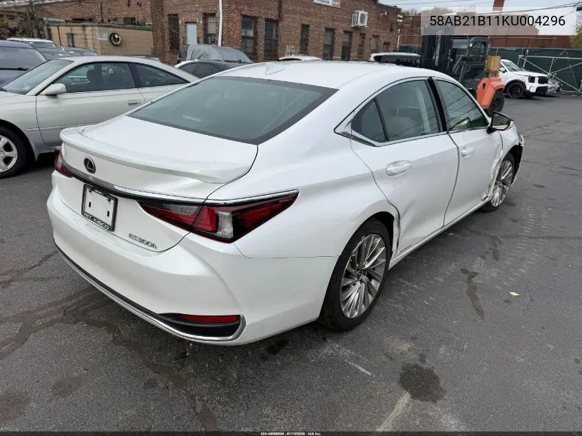 58AB21B11KU004296 2019 Lexus Es 300H Luxury
