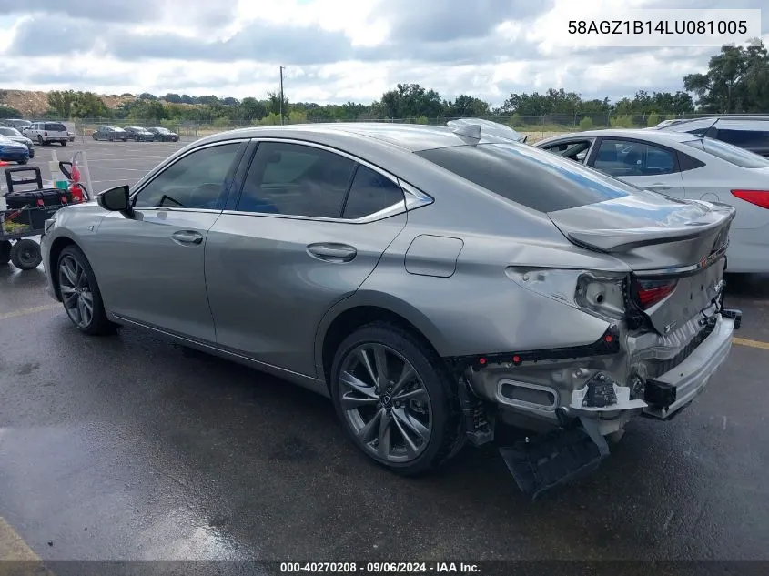 58AGZ1B14LU081005 2020 Lexus Es 350 F Sport