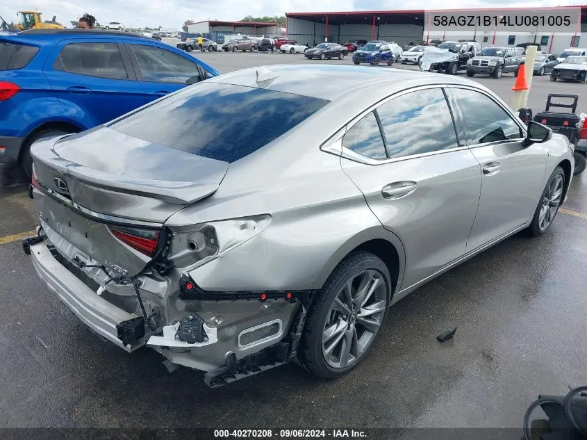 58AGZ1B14LU081005 2020 Lexus Es 350 F Sport