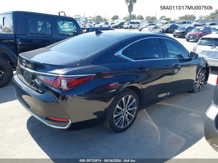 58AD11D17MU007506 2021 Lexus Es 250