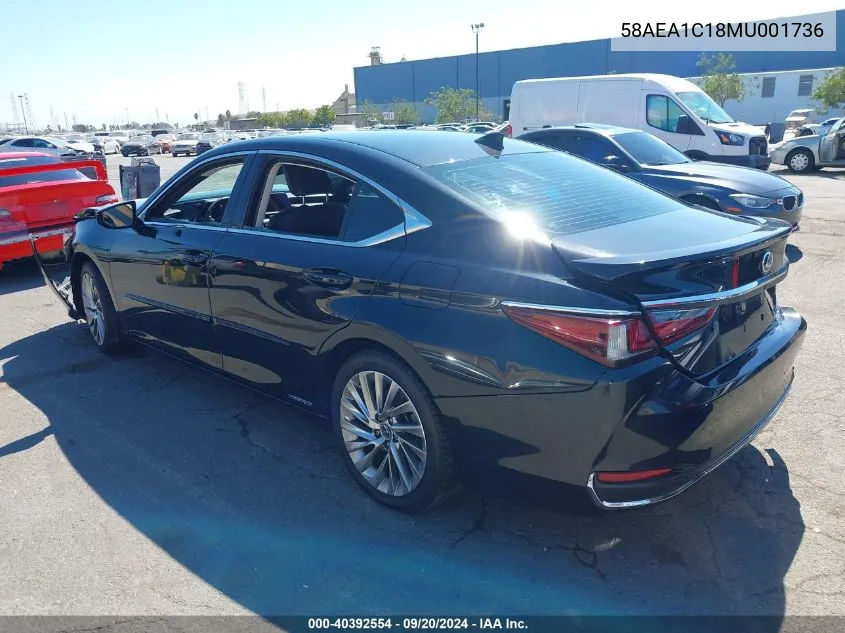 58AEA1C18MU001736 2021 Lexus Es 300H Luxury