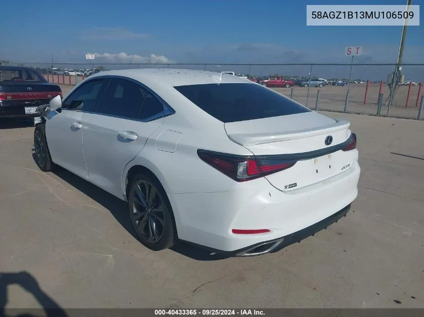 58AGZ1B13MU106509 2021 Lexus Es 350 F Sport