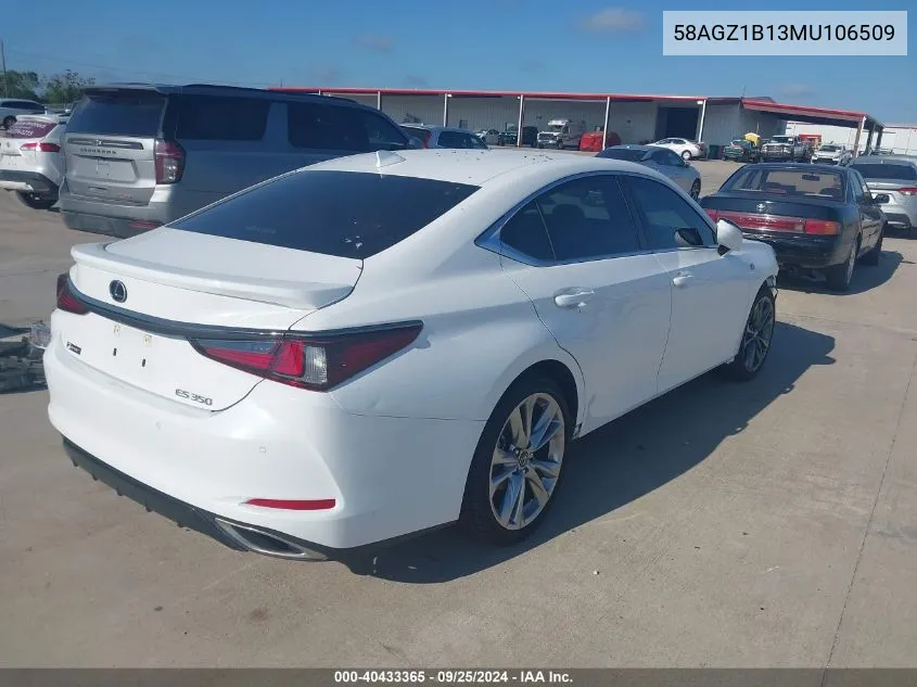 58AGZ1B13MU106509 2021 Lexus Es 350 F Sport