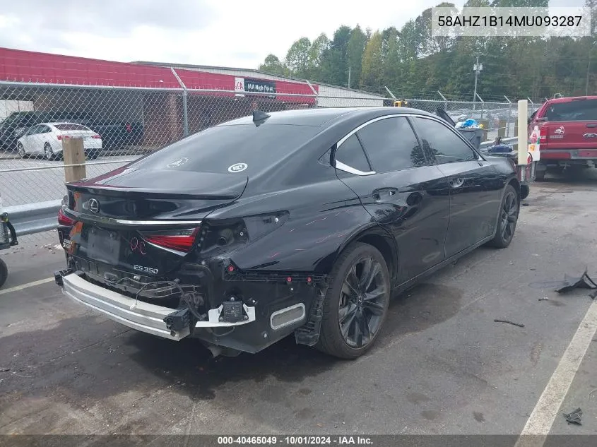 58AHZ1B14MU093287 2021 Lexus Es 350 F Sport