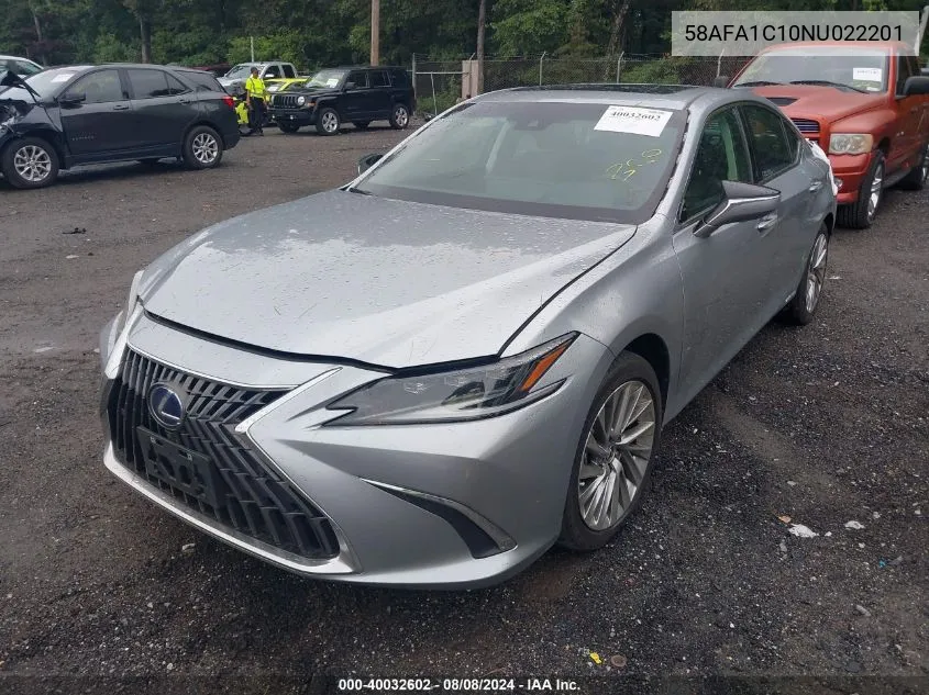 58AFA1C10NU022201 2022 Lexus Es 300H Ultra Luxury