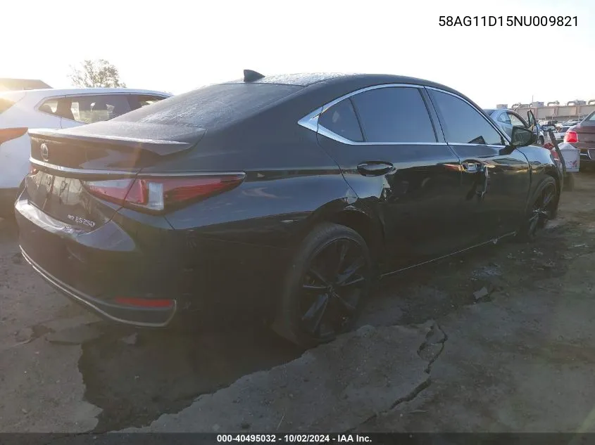 58AG11D15NU009821 2022 Lexus Es 250 F Sport