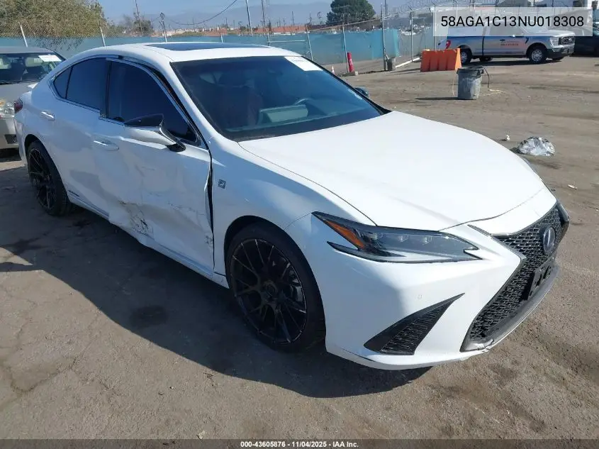 58AGA1C13NU018308 2022 Lexus Es 300H F Sport