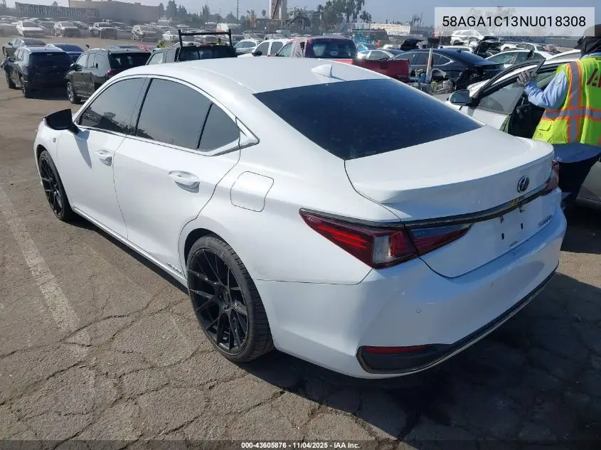 58AGA1C13NU018308 2022 Lexus Es 300H F Sport