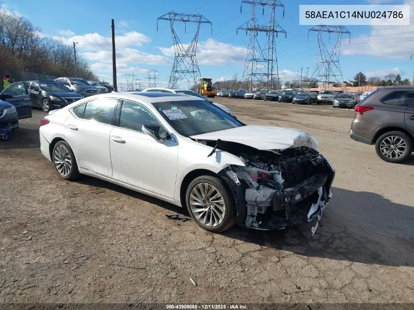 58AEA1C14NU024786 2022 Lexus Es 300H Luxury