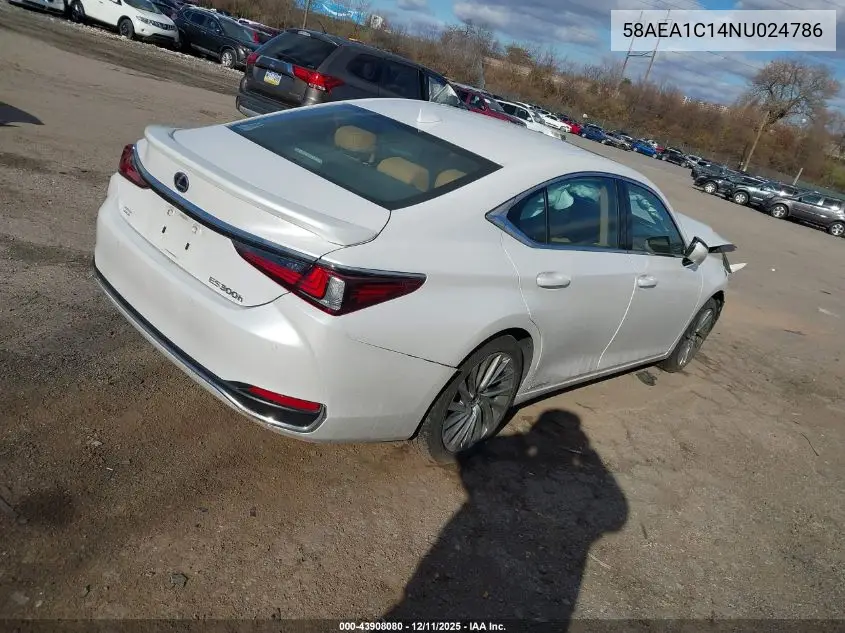 58AEA1C14NU024786 2022 Lexus Es 300H Luxury