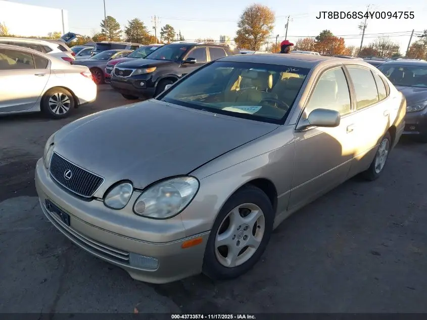 JT8BD68S4Y0094755 2000 Lexus Gs 300