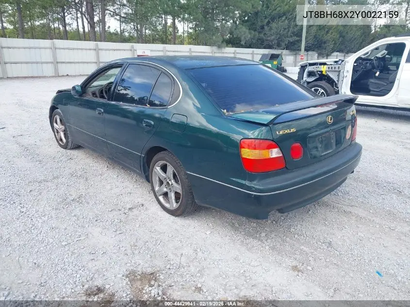 2000 Lexus Gs 400 VIN: JT8BH68X2Y0022159 Lot: 44429941